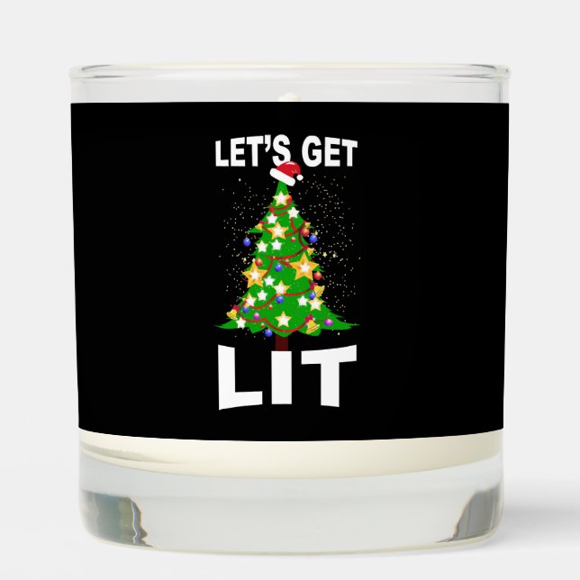 let's light up christmas christmas tree  scented candle (Front)