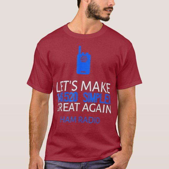 Lets Make 146520 Simplex Great Again Ham Radio T-Shirt (Front)