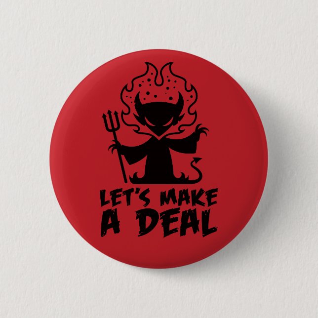 Let's Make A Deal With The Devil Button (Front)