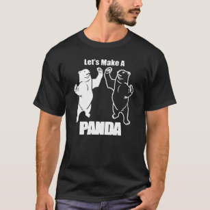 Let's Make A Panda  Black And White Polar Bear Pan T-Shirt