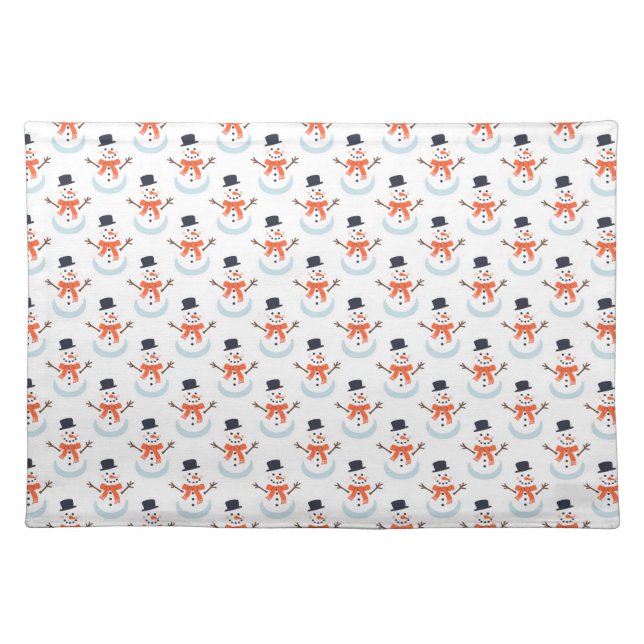 Let's make a snowman! cloth placemat (Front)