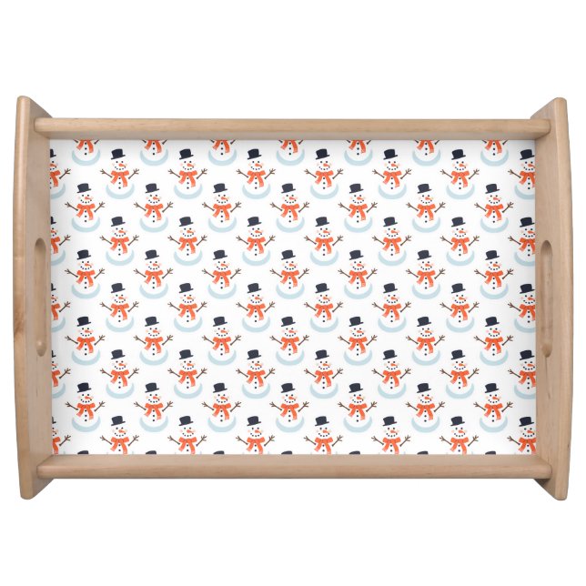 Let's make a snowman! serving tray (Front)