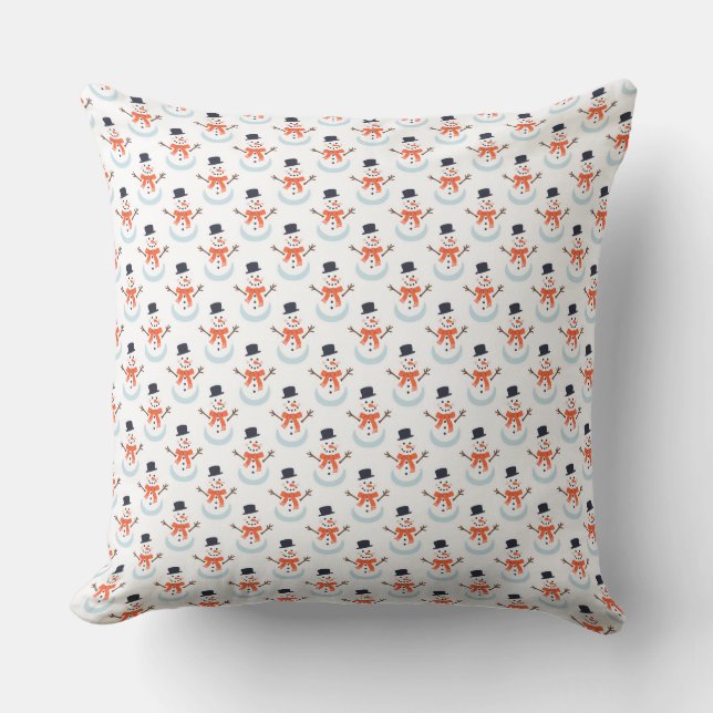 Let's make a snowman!  throw pillow (Front)