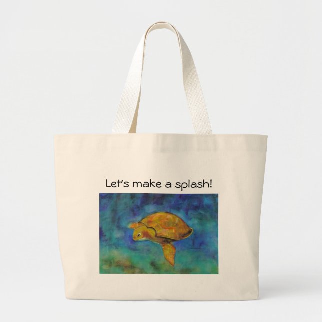 Let's make a splash! beachbag large tote bag (Front)