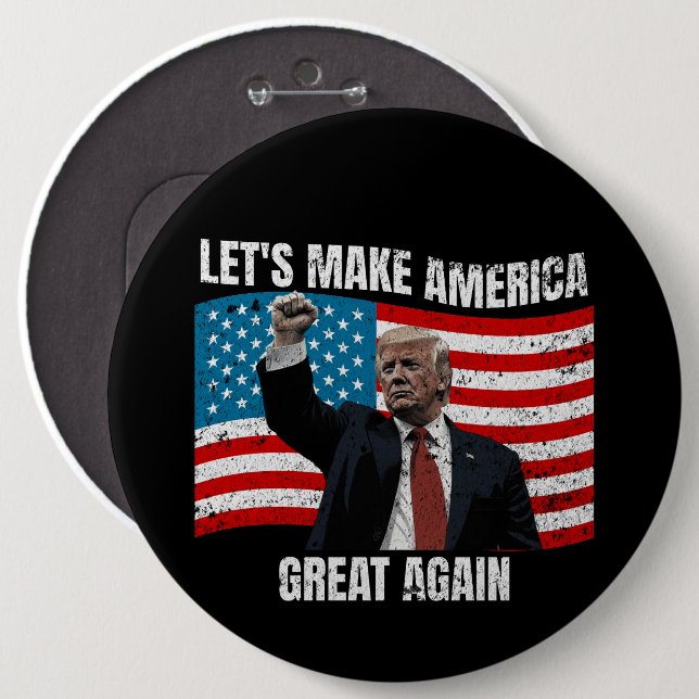Lets make America great again Button (Front & Back)