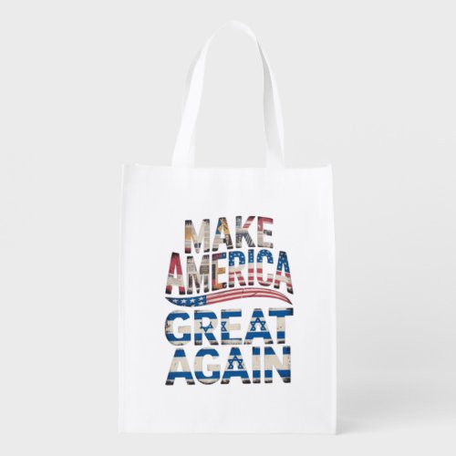 Let's make America great again Grocery Bag