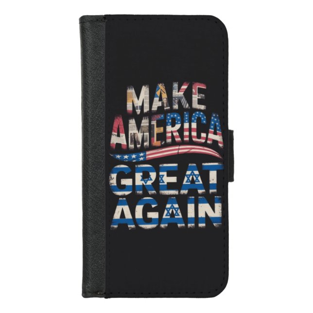 Let's make America great again iPhone Wallet Case (Front)