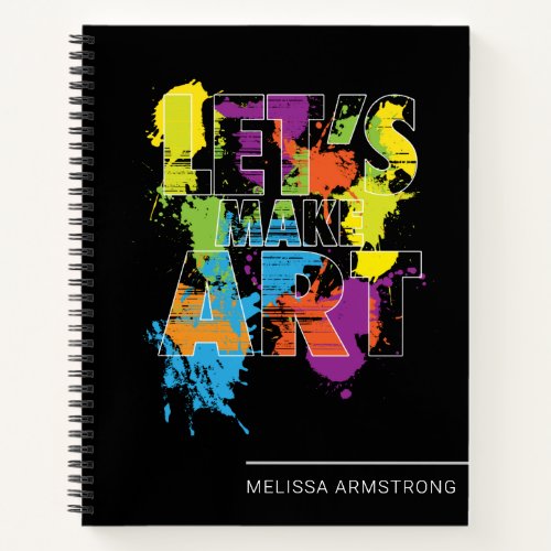 Lets Make Art Teacher Abstract Splash Sketchbook Notebook