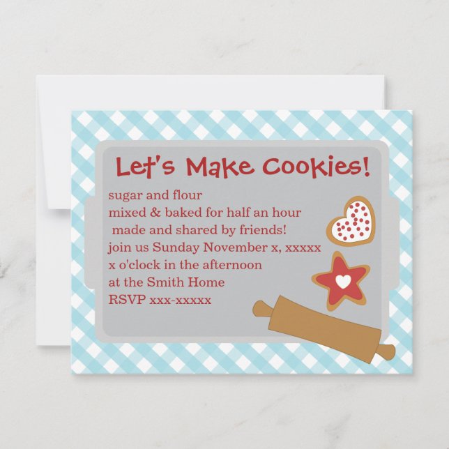 Let's Make Cookies Invitation (Front)