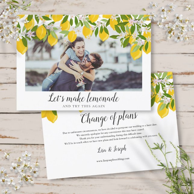 Lets Make Lemonade Change the Date Photo Invitation (Lets Make Lemonade Change the Date Photo Invitation)
