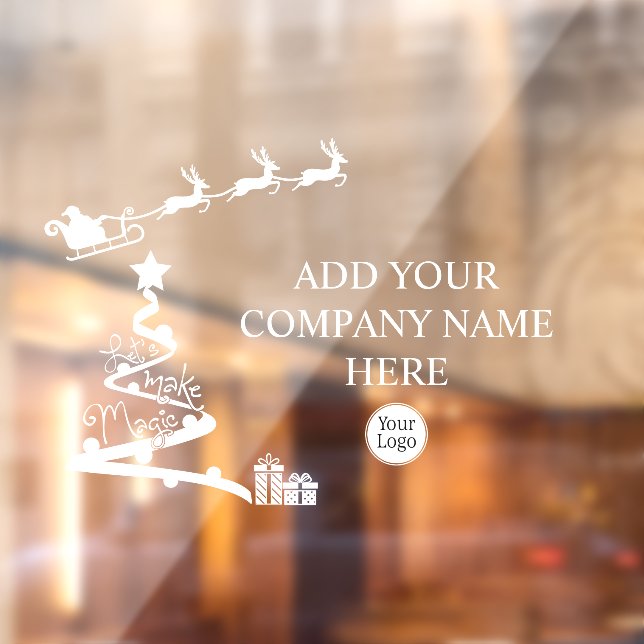 Let's Make Magic Christmas Store Logo Window Cling (Sheet 2)