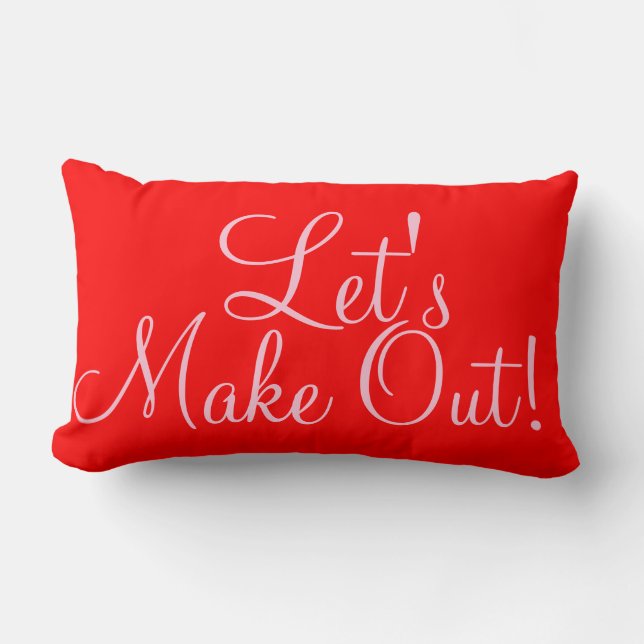 Let's Make Out - decorative pillow. Lumbar Pillow (Front)
