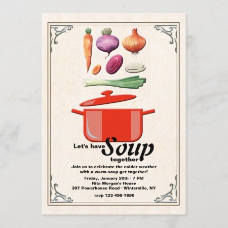 Let's Make Soup Invitation