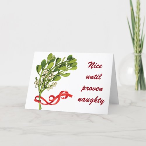 LETS MAKE THE NAUGHTY LIST TOGETHER CHRISTMAS HOLIDAY CARD