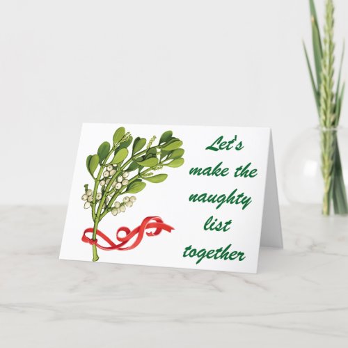 LETS MAKE THE NAUGHTY LIST TOGETHER CHRISTMAS HOLIDAY CARD