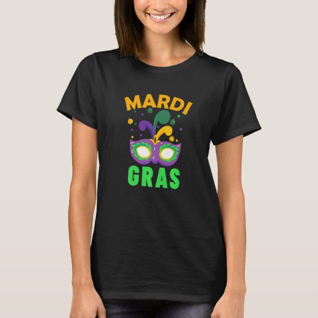Let's Mardi gras y'all celebrating party I love ma T-Shirt (Front)