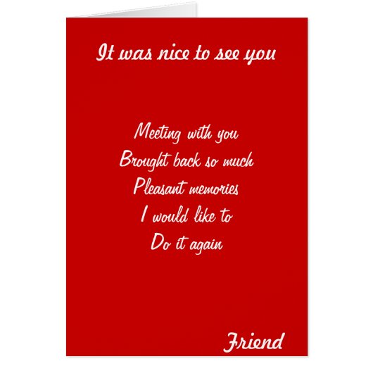 Let's meet again soon cards (Front)