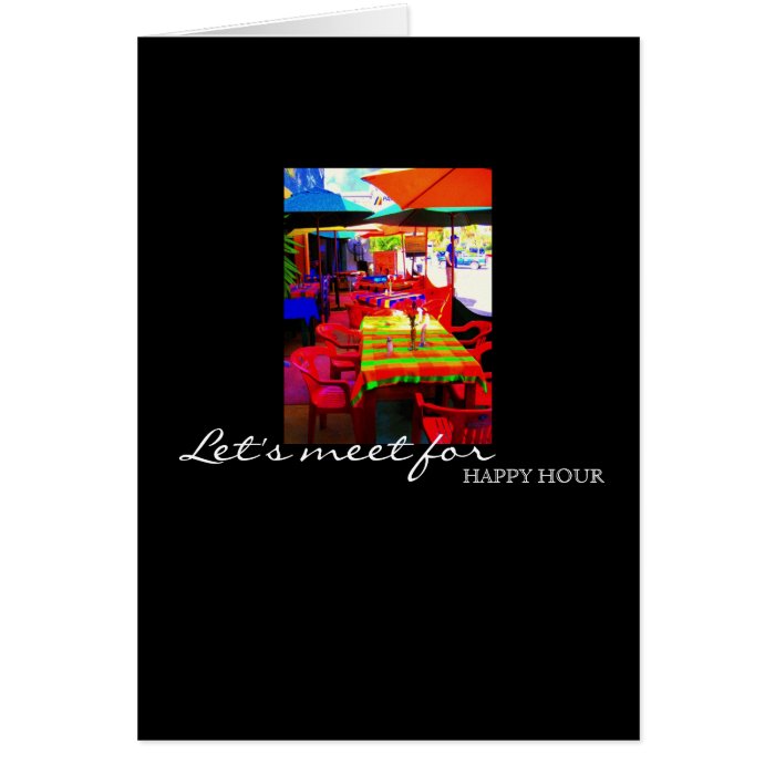 Let's meet for Happy Hour Cards