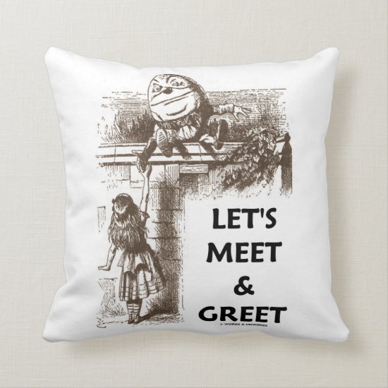 Let's Meet & Greet Wonderland Alice Humpty Dumpty Throw Pillow