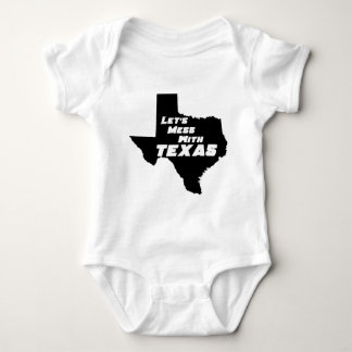 Let's Mess With Texas Black Baby Bodysuit
