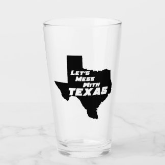 Let's Mess With Texas Black Glass