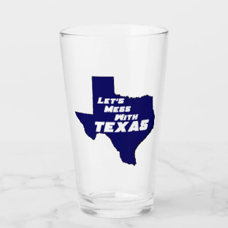 Let's Mess With Texas Blue Glass