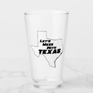 Let's Mess With Texas White Glass