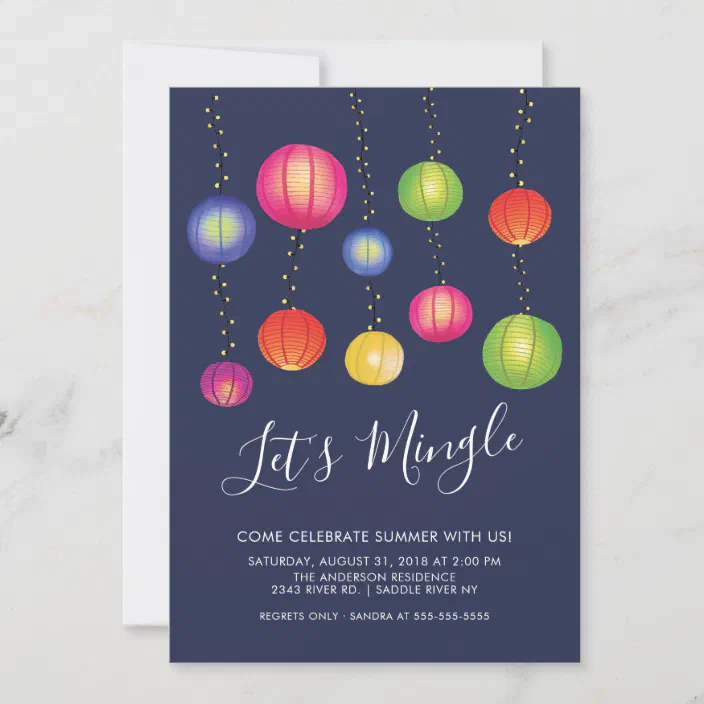 Let S Mingle Summer Party Invitation Zazzle Com