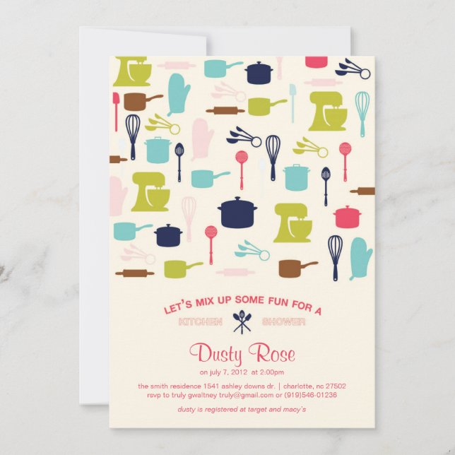 Let's Mix Up Some Fun - Kitchen Bridal Shower Invitation (Front)