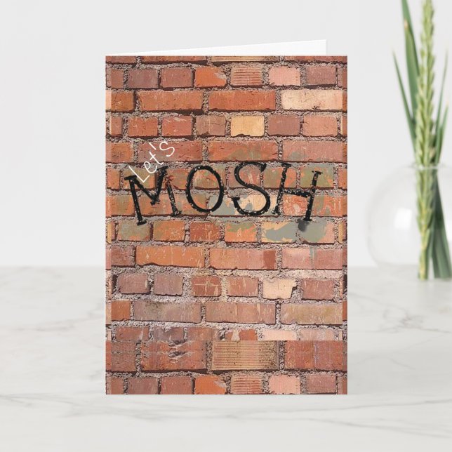 Let's Mosh Graffiti Birthday Card (Front)