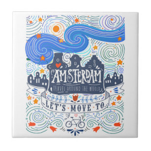 Let's Move To Amsterdam Ceramic Tile