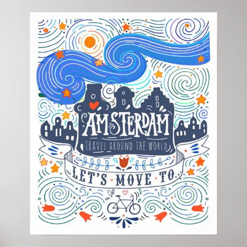 Lets Move To Amsterdam Poster