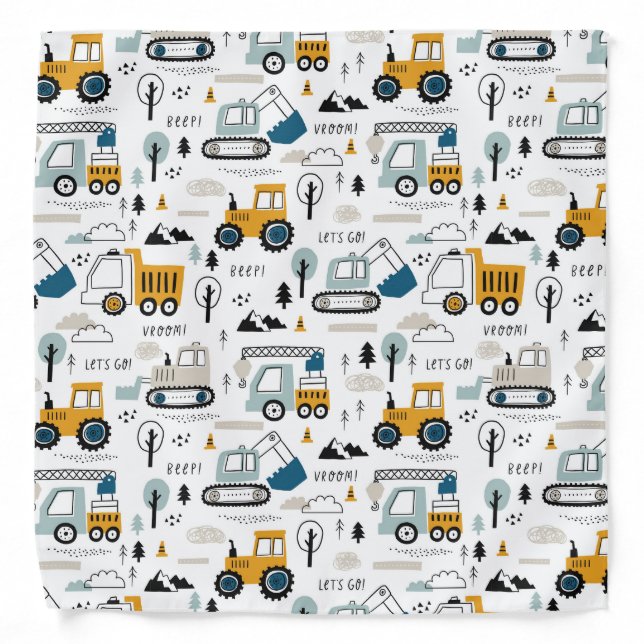 Let's Move Vehicle Pattern Bandana (Front)