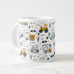 Let's Move Vehicle Pattern Giant Coffee Mug