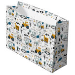 Let's Move Vehicle Pattern Large Gift Bag