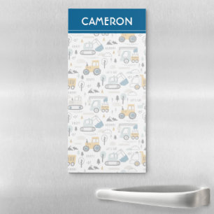 Let's Move Vehicle Pattern Magnetic Notepad