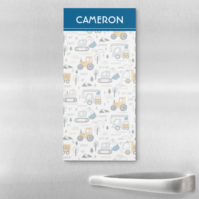 Let's Move Vehicle Pattern Magnetic Notepad (In Situ)