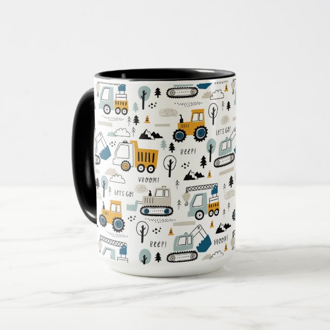 Let's Move Vehicle Pattern Mug (Front Left)