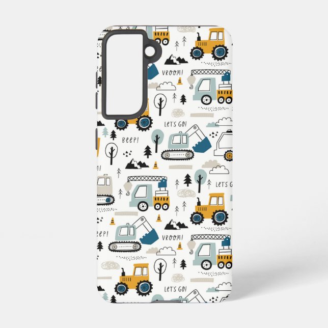 Let's Move Vehicle Pattern Samsung Galaxy Case (Back)