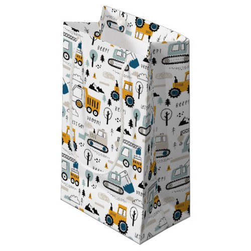 Lets Move Vehicle Pattern Small Gift Bag