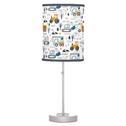 Lets Move Vehicle Pattern Table Lamp