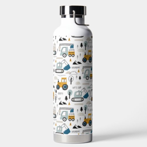 Lets Move Vehicle Pattern Water Bottle