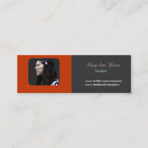 Let's Network .Photo Holder Academic  Student Life Mini Business Card