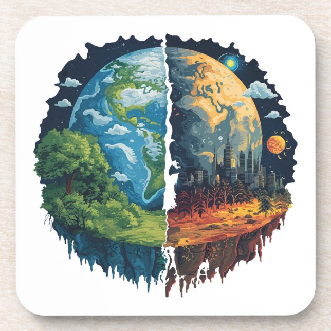 Lets not kill the planet beverage coaster (Front)