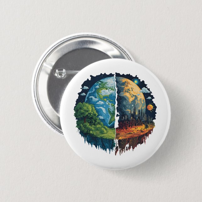 Lets not kill the planet button (Front & Back)
