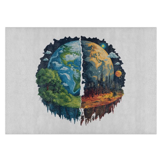 Lets not kill the planet cutting board (Front)