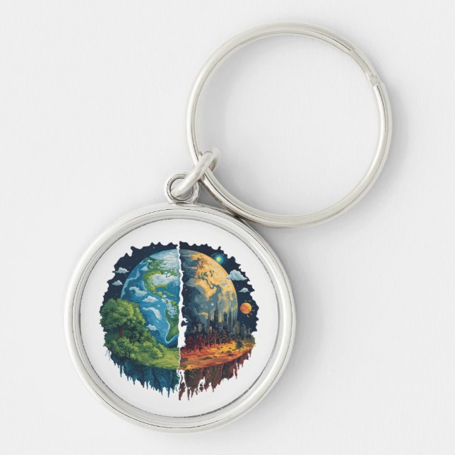 Lets not kill the planet keychain (Front)
