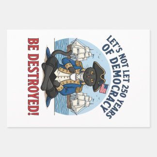 Let's Not Let 250th Years Of Democracy 4th of july Wrapping Paper Sheets