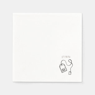 'Let's Par-Tea' Bridal Baby Shower Birthday Party  Napkins