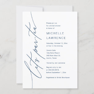 Let's Par-tea, Bridal Shower Party Celebration Invitation